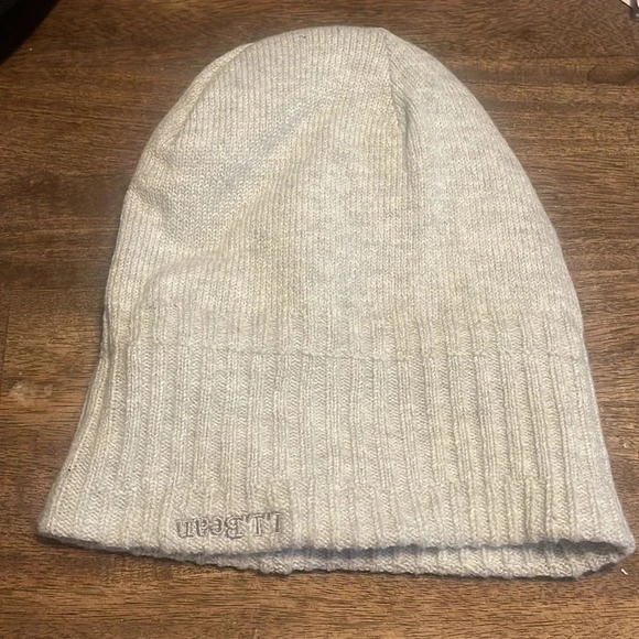 Ll bean light gray ribbed stocking cap hat unisex men’s women’s winter - Picture 6 of 6